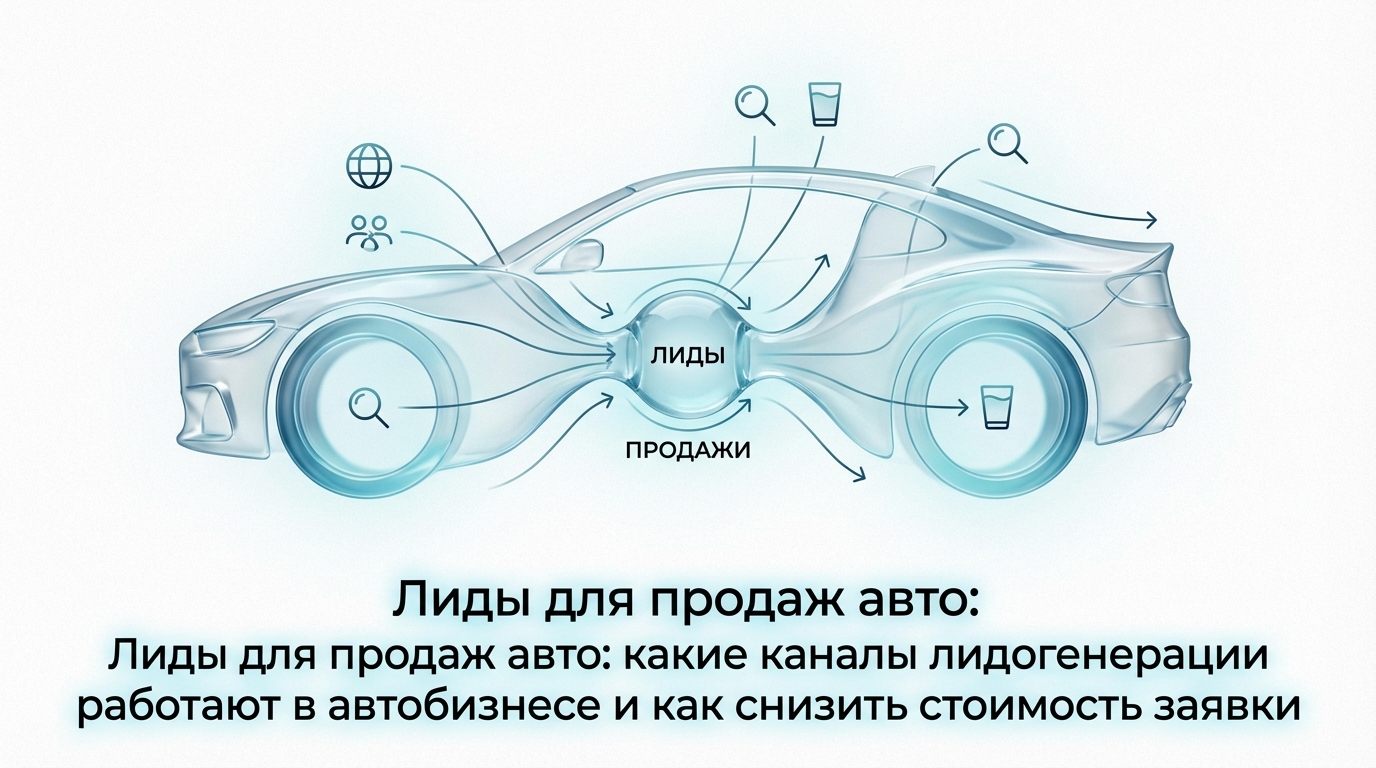 Лиды для продаж авто: какие каналы лидогенерации работают в автобизнесе и как снизить стоимость заявки