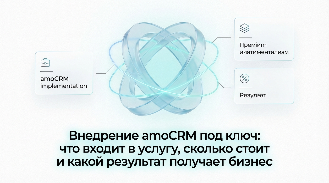 Внедрение amoCRM под ключ: что входит в услугу, сколько стоит и какой результат получает бизнес
